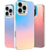 Lonli Hue - skirtas iphone 16 pro max dėklui - holografinis vaivorykštinis telefono dėklas - mielas, unikalus ir estetiškas mobiliojo telefono dėklas - [4 oro pagalvėlės kampuose]