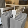 Lopyxbr 2 ištraukiamų drabužių kabyklų rinkinys su 2 slankiojančiomis kabyklomis, reguliuojama 35–68 cm drabužių kabykla spintai, balta drabužių kabykla, ištraukiama, drabužių kabykla spintai, apkrova 25 kg
