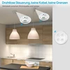 Loratap belaidis šviesos jungiklio rinkinys su 1 nuotolinio valdymo pulteliu ir 2 imtuvais, 230 V belaidis įmontuotas jungiklis šviestuvams ir prietaisams iki 2300 W, belaidis valdymas be papildomų laidų, 200 m veikimo nuotolis