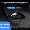 Lothid nešiojamas Ev kabelių krepšys įkrovimo kabeliui ir automobilių priedams, organizatoriaus krepšys pagamintas iš 1680d nailono, skirtas 2 tipo / 1 tipo kabeliui, tvirtas ir idealus automobilio bagažinei ar garažui, juodas