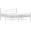 Lova Lovos rėmas su galvūgaliu/kojūgaliu, baltas, 135x190cm, metalas