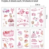 Luabue 54 vnt. scrapbooking lipdukų dekoratyviniai lipdukai su įvairiais raštais, skirti albumams, užrašinėms, dienoraščiams, nuotraukų albumams, kalendoriams, "pasidaryk pats" dekoracijoms, kulkų žurnalams