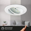 Lubinis šviestuvas Briloner Leuchten – led įleidžiami šviestuvai, 3 vnt. rinkinys, pritemdomi lubiniai šviestuvai, led modulis pasukamas, kiekvienas 6,5 w, 570 liumenų kiekvienas, 3 000 kelvinų, ip23, balti, 82 x 28 mm (skersmuo x aukštis)