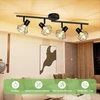 Pakabinamas šviestuvas Lubinis šviestuvas led lubų prožektorius pasukamas 350° led lubų prožektoriai e14 4 lemputės juodos lempos virtuvės lempa svetainės prieškambario lempa pakabinama lempa lubų moderni prieškambariui, virtuvei, miegamajam