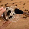 Luckaide Barista šepetys, portafiltro šepetys, barista valymo šepetys, kavos šepetys, priedai espresso kavos aparatų valymui, barista namų virtuvė, barista šepetys portafiltras su medine rankena (ruda)