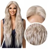 Lulalux Šviesiai blondinė ilga peruka su bangomis, natūraliai atrodanti "lace front"