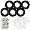 Lumiled 6x įleidžiamas halogeninis šviestuvas, juodas, fiksuotas lubinis šviestuvas + Gu10 10w