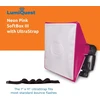 Lumiquest Softbox Iii Lq-119s blykstės difuzorius ir šviesos minkštiklis, universalus klasikinis dizainas išorinėms fotoaparatų blykstėms su Ultrastrap, neoninė rožinė