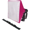 Lumiquest Softbox Iii Lq-119s blykstės difuzorius ir šviesos minkštiklis, universalus klasikinis dizainas išorinėms fotoaparatų blykstėms su Ultrastrap, neoninė rožinė