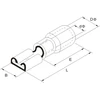 Lumonic 25 x blade jungtys 1.5 - 2.5 mm² mėlynos spalvos i blade jungtys plokščiai jungčiai 0.8 mm x 2.8 mm i kabelių antgaliai plokščia jungtis iš dalies izoliuota