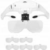 Lupa ant galvos akiniai galvos lupa su led 1,0x 1,5x 2,0x 2,5x 3,5x