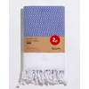 Rankšluostis Luum® 2 rankšluosčių komplektas hammam, sportinių rankšluosčių komplektas, turkiškų rankšluosčių komplektas, rankšluosčių plaukams komplektas, 100% žiedu verpta medvilnė, greitai džiūstantis, be pūkelių, karališka mėlyna, 45 x 95 cm, dovanų rinkinys