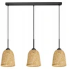 Luxera Lubų pakabinamas šviestuvas bambukinis pintas boho natural 582-bz3 led juodas