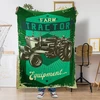 Lxtopn Traktoriaus antklodė, flanelinė antklodė vaikams, berniukams, suaugusiems, minkšta, šilta, 150 x 200 cm (žalias Farmer's Tractor, 150 x 200 cm)