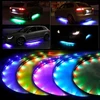 Lychee 7 spalvų led automobilio dugno neoninių šviesų rinkinys su garso aktyvavimo funkcija ir belaidžiu nuotolinio valdymo pulteliu (36" x 2 ir 24" x 2)