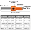 Lytool grąžtų su įgilinimu rinkinys medžiui, 10 dalių, grąžtas su įgilinimu medienos grąžtų įgilinimo rinkinys 8 mm kotas su šešiabriauniu raktu medienos apdirbimui plastikui