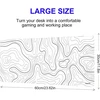 Lznyi baltas topografinis kontūrinis Xl pelės kilimėlis, didelis žaidimų pelės kilimėlis, stalo kilimėlis, ilgas klaviatūros pelės kilimėlis su neslystančiu apsiūtu kraštu, skirtas žaidimams ir biurui (60 x 30 Topowhite03)