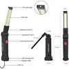 M Mu Led žibintuvėlių rinkinys 2 vnt. su Usb-c, 360° besisukanti darbo lemputė su magnetu ir kabliuku - dirbtuvių lempa automobiliui, stovyklavimui, avariniams atvejams - dovana vyrams (cob lemputė, 5 režimai)