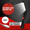 M Mu Led žibintuvėlių rinkinys 2 vnt. su Usb-c, 360° besisukanti darbo lemputė su magnetu ir kabliuku - dirbtuvių lempa automobiliui, stovyklavimui, avariniams atvejams - dovana vyrams (cob lemputė, 5 režimai)