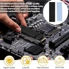 M.2 ssd aliuminio radiatorius su varžtais ir šilumą laidžiais silikoniniais padeliais, aušintuvo rinkinio radiatorius, radiatorius 2280 pcie nvme cpu aušinimas, skirtas m.2 aušintuvo nešiojamiesiems ir stacionariems kompiuteriams, 70x22x3mm, 3 rinkiniai