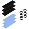 M2 ssd heatsink, 3 rinkiniai m.2 termo pagalvėlių, aušintuvo rinkinys heatsink, aliuminio aušintuvas su silikonine termo pagalvėle, puslaidininkių įrenginių aušintuvas, heatsink 2280 pcie nvme cpu aušinimas, skirtas 2280 m.2 ssd m2
