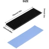 M2 ssd heatsink, 3 rinkiniai m.2 termo pagalvėlių, aušintuvo rinkinys heatsink, aliuminio aušintuvas su silikonine termo pagalvėle, puslaidininkių įrenginių aušintuvas, heatsink 2280 pcie nvme cpu aušinimas, skirtas 2280 m.2 ssd m2