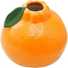 Magiclulu maža oranžinė vaza hidroponiniams augalams ir šviežioms gėlėms, minimalistinė keraminė stalo vaza svetainės dekoravimui, kaimiško stiliaus namams