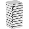 Magnetai magnetinei lentai 12 x 7 x 2 mm, 50 vnt. itin stiprių neodimio magnetų pakuotė, stačiakampis magnetas šaldytuvui, baltajai lentai, skelbimų lentai, ypač stiprios mažos magnetinės plokštelės, kvadratinės, plokščios, sidabrinės