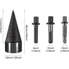 Grąžtas Malkų skaldymo kūgis Drill Cone 32 mm su 3 kotais