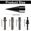 Grąžtas Malkų skaldymo rinkinys (sraigtai) 32 mm ir 42 mm su 4 rankenomis