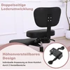 Mallcreaty ergonomiška meditacinė kėdė, adhd kėdė su juosmens atrama ir ratukais, reguliuojamo aukščio, jogos kėdė su sukryžiuotomis kojomis ir kojų atrama, criss cross kėdė (juoda)