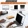 Mamol 360° privatumo ekranas 13.3 colių nešiojamam kompiuteriui 16:9, nuimama privatumo plėvelė, anti-mėlynos šviesos anti-glare privatumo ekrano apsauga, skirta Lenovo Hp Dell Acer Asus Thinkpad Envy Xps