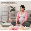 Marie Madeleine Baby sauskelnių organizatorius, krepšys naujagimiams, sauskelnių organizatorius, dovana naujagimiui, lovelės organizatorius su 3 skyriais