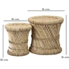 Marrakesch Benita komplektas, 2 taburetės, bambukas, skersmuo 36 cm ir 30 cm, gėlės formos taburetė, idealiai tinka sode, terasoje ir balkone