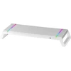 Mars Gaming Mgs-one Baltas, Chroma Rgb monitoriaus stovas, reguliuojamas dydis, išmaniojo telefono ir planšetinio kompiuterio stovas, priekinis Usb 2.0