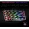 Mars Gaming Mk60 Juodas, mechaninė žaidimų klaviatūra Frgb, antighosting, mechaninis rudas jungiklis, portugalų kalba
