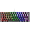 Mars Gaming Mk60 Juodas, mechaninė žaidimų klaviatūra Frgb, antighosting, mechaninis rudas jungiklis, portugalų kalba