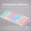 Mars Gaming Mkultra, mechaninė klaviatūra Baltas Rgb, kompaktiška 96%, Outemu Sq Raudona jungikliai, Ispanų-jav
