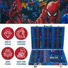 Marvel Avengers Spiderman spalvinimo rinkinys su 130 dalių - rašikliai dėkle su spalvinimo lapais, spalvinimo pieštukai vaikams, mokyklinės prekės (daugiaspalvis Spiderman)