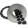 Mashpaper Aukštos kokybės audinio taškeliai, pagaminti iš sidabrinės audinio juostos, pilki audinio lipnūs taškeliai, 30 mm apvalūs, lipnūs, 4000 vnt.