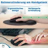Mata1 pelės kilimėlis (juodas) minkštas, paminkštintas, ergonomiškas riešo atramos kelioninis pelės kilimėlis su minkšto gelio atminties putų pagalvėle