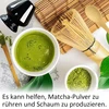Matcha šluotelės 4 dalių rinkinys, Matcha šluotelė, Matcha žaliosios arbatos šluotelė, Matcha rinkinys pradedantiesiems, bambukinis šaukštas, bambukinis semtuvas, šluotelės laikiklis, skirtas namams, biurui ir arbatos kambariui, juodas