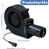 Maxawe Ac 230 V turbininis pūstuvas, 12 V reguliuojamas aušinimo ventiliatorius, radialinis ventiliatorius, radialinis ventiliatorius pripučiamam griliui, šaldytuvui, Bbq ventiliacijos ventiliatoriaus keitimas