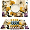 Maycari valomi padėkliukai stalui 45 x 30 cm, 6 vnt. rinkinys, skirtas valgomajam ir dekorui, pvc padėkliukai neslystantys su elegantišku raštu, padėkliukai virtuvei