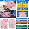 Mažas kelioninis kuprinės lagaminas su Usb, 40x20x25cm, rožinis
