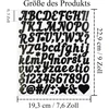Mažos raidžių lipdukai, 2,5 cm 440 raidžių ir skaičių lipdukų rinkinys albumams, vandens buteliams, vardinėms lentelėms, lipnios raidės atsparios oro sąlygoms - juodos