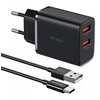 Mcdodo greitasis tinklo įkroviklis ch-5072 2x usb-a blokelis + usb-c kabelis