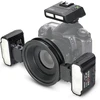 Objektyvas Mcoplus Mk-mt24 Macro Twin Lite belaidė nuotolinė blykstė su ttl siųstuvu-imtuvu/paleidikliu, skirta D1x D2 D80 D90 D610 D3100 D3200 D3300 D3400 D5000 D5100 D5200 D5300 D5500 D7000 D7100 D7200 skaitmeniniams veidrodiniams fotoaparatams