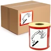 Md Labels Ghs 05 pavojingų prekių etiketės - ėsdinantis poveikis / korozinis 100 x 100 mm - 500 vnt. pakuotė Ghs simboliai - Ghs lipdukai pavojingų medžiagų ženklinimui