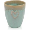 Mea-living Akmens masės espresso puodelis Turquoise Heart, rankų darbo akmens masė, 150 ml, gražūs rankų darbo indai